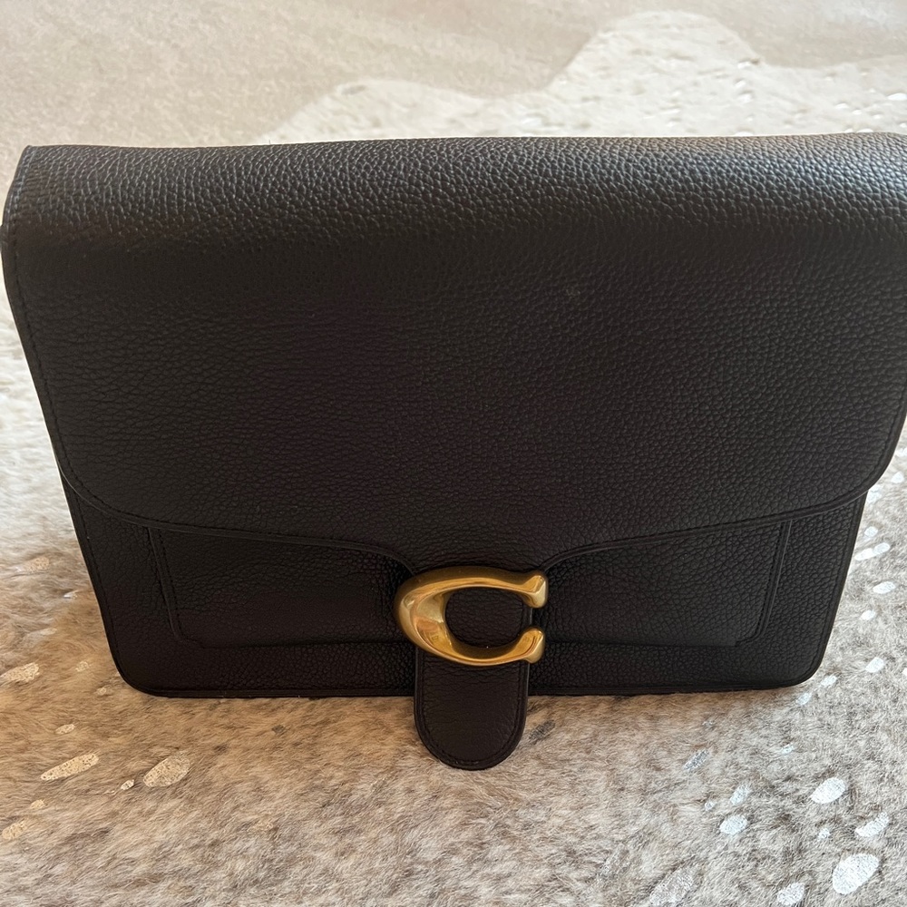 Coach saddle bag in black. - Picture 2 of 6